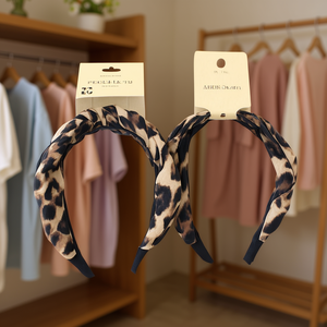 Abdkoma – bandeau imprimé léopard, style nœud, réglable, accessoire pour cheveux pour femmes, style coréen décontracté, nœud papillon en polyester - Product Image 2