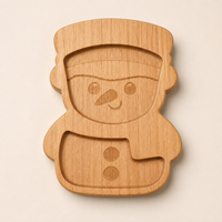 Plateau de service en bois pour Noël, vente en gros directe usine, idéal pour biscuits, bonbons, noix et tables de fête