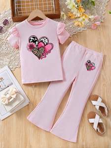 Tren musim panas 3 4 5 6 7 8 tahun balita <span class=keywords><strong>2</strong></span> potong setelan celana pakaian anak pakaian anak-anak grosir pakaian anak-anak set pakaian perempuan - Product Image 3