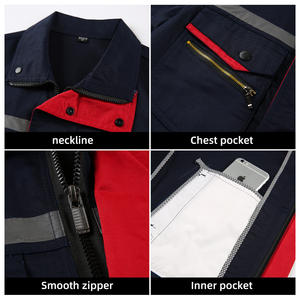 ملابس عمل رجالية متينة، أطقم زي عمال البناء مع عناصر عاكسة، ملابس ورش العمل المخصصة للرجال - Product Image 6