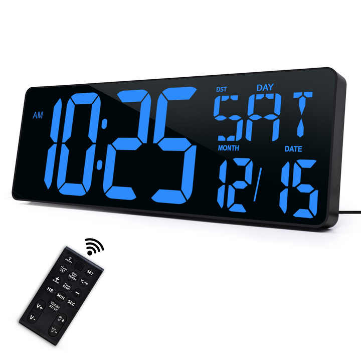 17.2" Led Autodimming Illuminated Digital Church Wall Clock With Remote Control Countdown Timer