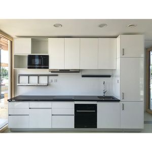 Armoire de <span class=keywords><strong>cuisine</strong></span> ouverte Prima Smart en placage de bois massif avec comptoir en quartz - Product Image 4