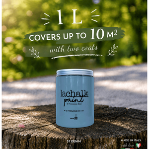 37 DENIM 1lt LaChalk the evolution of <b>chalk</b> paint Where <b>chalk</b> meets resin: Hybrid <b>Chalk</b> Resin Paint made in Italy - Product Image 2