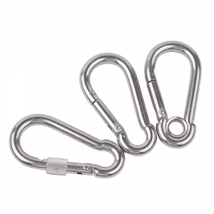 Gancho DE SEGURIDAD ovalado de acero inoxidable, mosquetón de bloqueo de 15mm, mosquetón de resorte, mosquetón de acero cargado por resorte - Product Image 5