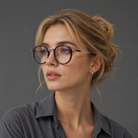 Vente en gros en Chine de lunettes de vue optiques anti-lumière bleue avec monture en métal et verres ronds ultralégers