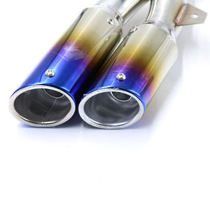 Silencieux d'échappement à double sortie en acier inoxydable à bouche inclinée pour moto pour moufle d'échappement à grande cylindrée 100-1000cc - Product Image 3