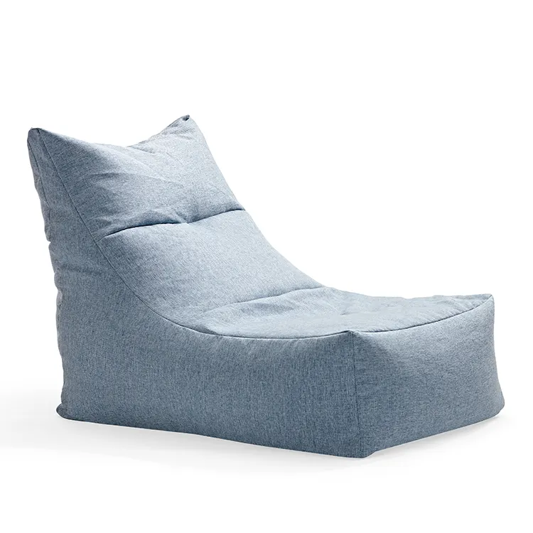 Venta al por mayor directa de fábrica, silla de ocio individual, asiento gris, silla con PUF, sofá de tela, sofá