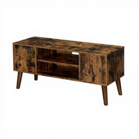 Meuble TV sur pied de luxe personnalisé, style rétro, pour salon, meuble de rangement moderne minimaliste américain en bois, mobilier de maison