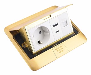 Nhà Máy bán hàng trực tiếp Châu Âu ổ cắm và USB và cổng <span class=keywords><strong>Internet</strong></span> tiêu chuẩn Hộp Điện đa tiêu chuẩn Outlet Pop Up ổ cắm - Product Image 1