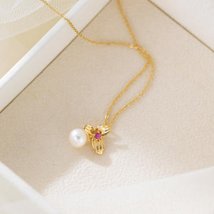 Collier en argent S925 en forme de V, double bâton droit, Y02634, design simple et exquis, chaîne à maillons, perle, tempérament - Product Image 3