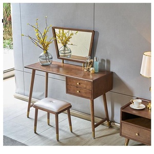 <span class=keywords><strong>Coiffeuse</strong></span> en bois de teck brun simple et <span class=keywords><strong>rustique</strong></span>, style chinois, table de toilette pour chambre à coucher - Product Image 4