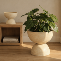 Pot de fleurs nordique simple en forme de bol, grande capacité, en plastique écologique, pour la décoration intérieure