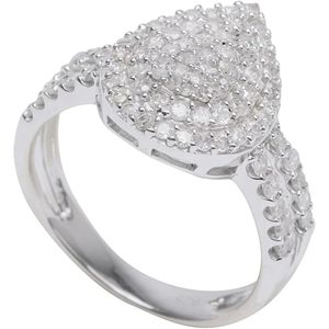 Jewelspaark Diamond <b>Ring</b> 0.94 Cttw Round Cut 925 Sterling <b>Silver</b> Engagement Band For Women - Product Image 2