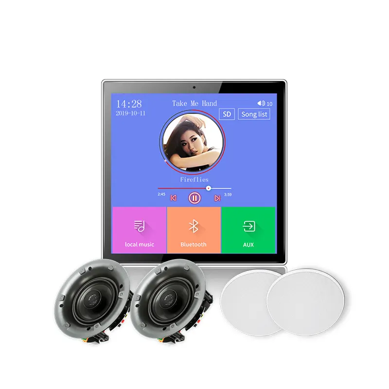 4 inç akıllı arka plan müzik akıllı ev sahibi akıllı ses hoparlör ses amplifikatörü
