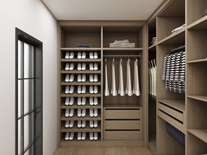 Armoires de garde-robe modernes convertibles et autoportantes personnalisables avec portes en verre et un grand espace de rangement pour les vêtements à la maison - Product Image 4
