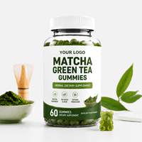 Gummies au thé vert matcha OEM/ODM, véganes et sans gélatine, complément alimentaire pour adultes, soutien énergétique