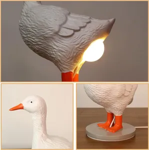 Statue amusante d'<span class=keywords><strong>oie</strong></span> pondant des œufs, veilleuse USB, mignonne lampe <span class=keywords><strong>de</strong></span> table en forme <span class=keywords><strong>de</strong></span> canard, lanternes animales pour la décoration intérieure - Product Image 3