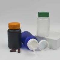 100cc 150cc 200cc bouteille de surface givrée vitamine produits de santé PET emballage pharmaceutique bouteille de capsule en plastique
