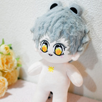 Poupée en peluche en coton sur mesure, style Q, humanoïde, avec oreilles d'animaux, pour souvenirs de marque de jeux et d'anime (OEM/ODM)