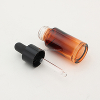 Flacon en verre de 15 ml brun et noir compte-gouttes compte-gouttes d'huile essentielle à prix compétitif pour sérum