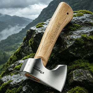 <span class=keywords><strong>Hacha</strong></span> Portátil Mini en Oferta, <span class=keywords><strong>Hacha</strong></span> Forjada <span class=keywords><strong>de</strong></span> Acero con Alto Contenido <span class=keywords><strong>de</strong></span> Carbono, <span class=keywords><strong>Mango</strong></span> <span class=keywords><strong>de</strong></span> <span class=keywords><strong>Madera</strong></span> Natural, 470g, <span class=keywords><strong>para</strong></span> Campismo, Senderismo, Supervivencia al Aire Libre - Product Image 1