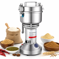 Broyeur électrique en acier inoxydable 1900W, pulvérisateur 350g, moulin à grains, épices, café, avec prise EU