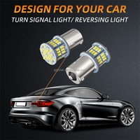 Ampoule LED de signalisation 1156 S25 BAU15S 12-24V 1157 3157 DRL Frein Blanc Rouge Ambre pour éclairage extérieur automobile