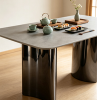 Table à manger moderne personnalisée, meubles de salle à manger de luxe modernes pour la maison, table rectangulaire pour restaurant