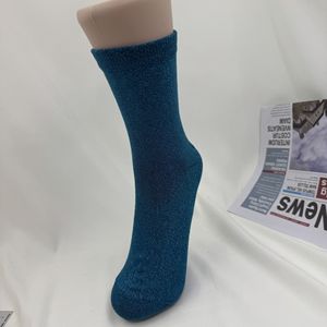 Chaussettes brillantes à paillettes de couleur unie, style féminin, logo personnalisé, chaussettes brillantes à haute élasticité - Product Image 3