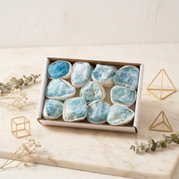 Lot de Cristaux Bruts Naturels en Gros : Aragonite Bleue, Coffret Cadeau de Pierres Brutes pour la Guérison