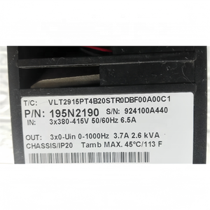 VLT2911PT4B20STR0DBF00A21C1 195N2189 อินเวอร์เตอร์อุตสาหกรรม 11kW 400V - พร้อมรีแอคเตอร์ในตัวสำหรับปั๊มและสายพานลำเลียง - Product Image 3