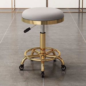 Taburete de Salón de Altura Ajustable, Silla de Pedicura Moderna de Lujo, Cuero Sintético, Bomba Hidráulica Potente para Barbería, Spa, Exteriores - Product Image 3