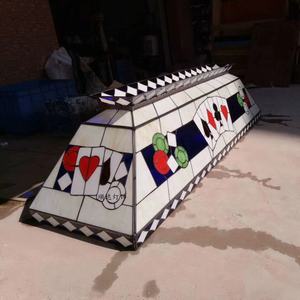 Lámpara Colgante LED Rectangular Estilo Tiffany de 48'' para Mesa de Billar, 6 Luces, Control Táctil, 110V-240V, Vidrio Teñido, 2 Años de Garantía - Product Image 6