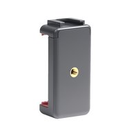 Support de téléphone premium avec clip, double trou de vis 1/4 pouce, support à griffe froide pour microphone, lumière vidéo LED, smartphone iPhone