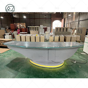 Produrre TV Studio trasmissione in diretta tavolo Host TV News Desk arco con LED personalizzato - Product Image 6