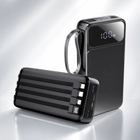Stock US, livraison gratuite, batterie externe 30000mAh 50000mAh, écran LED, charge rapide 22.5W, batterie externe portable avec sangle de transport
