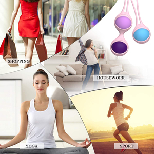 Kit de boules de Kegel lestées en silicone Y <span class=keywords><strong>Love</strong></span> pour le contrôle de la vessie, exercices des muscles du plancher pelvien, boules d'amour pour femmes, boules Ben Wa, bien-être - Product Image 5