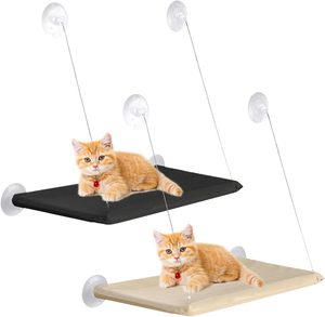 Modern Small Window Install Brown Woven <b>Fabric</b> Rectangle Pet <b>Cat</b> Hammock 4 Seasons Comfortable Warm <b>Cat</b> Hanging Bed Carton - Product Image 1