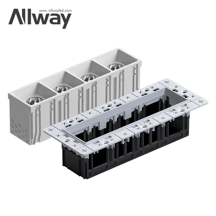 ALLWAY ไฟดาวน์ไลท์ Led สี่เหลี่ยม4 5 W,ไฟดาวน์ไลท์แบบปรับได้สีดำสำหรับกลางแจ้ง