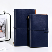 Carnet de voyage en cuir A6 A7 avec élastique, carnet de notes en cuir PU pour écrire, carnet de voyageur vintage