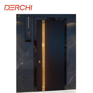 DERCHI 맞춤형 새로운 전면 빌라 하우스 보안 큰 현대 외부 스틸 전면 입구 도어 알루미늄 메인 입구 피벗 도어