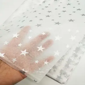 Metallic Zilver Kleurendruk Tissue Inpakpapier Voor Kerst Geschenkverpakking