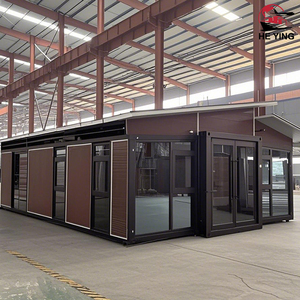 منزل حاويات قابل للطي والتوسيع بحجم 20 قدم و40 قدم من الصين، منزل متنقل مسبق الصنع بغرفتين أو ثلاث غرف نوم مع حمام ومطبخ للفنادق - Product Image 2