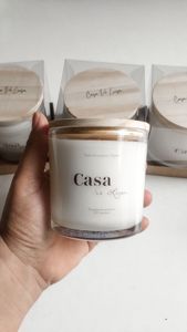 Ensemble cadeau de bougies parfumées artisanales biologiques LANJO avec logo et emballage personnalisés pour la fragrance d'intérieur, Thanksgiving et Noël - Product Image 5