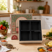 Boîte de présentation rigide en carton avec couvercle et base, personnalisable, écologique, de qualité alimentaire, pour chocolats et desserts, avec insert.