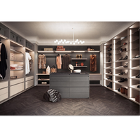 CBMmart – Dressing de luxe en forme de U avec coiffeuse et tiroirs