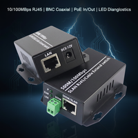 Transmisor de Señal RF Ethernet POE de 2 Puertos y 10/100 Mbps, Extensor Coaxial IP Full-Duplex/Half-Duplex, Convertidor, Switches de Red