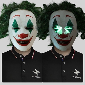 Masque de Joker <span class=keywords><strong>Joaquin</strong></span> Phoenix, accessoires de costume de cosplay de clown, Halloween, Noël, poisson d'avril, effrayant, drôle, en PU, masque intégral - Product Image 1