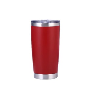Gobelet isotherme moderne en acier inoxydable de 20 oz, anti-fuite, avec couvercle et paille, gravure laser, logo personnalisé - Product Image 1