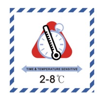 Étiquettes adhésives sensibles à la température pour avertissements d'expédition, autocollants pour la logistique de la chaîne du froid et les produits pharmaceutiques